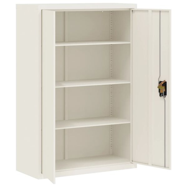vidaXL File Cabinet White 90x40x140 cm Steel