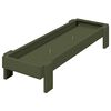 vidaXL Chicken Feeding Trough Olive Green 80 x 28 x 13.5 cm