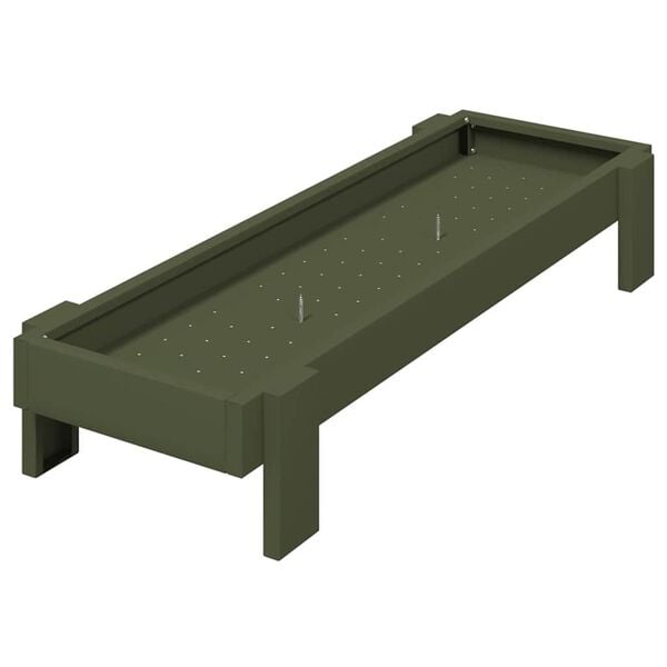 vidaXL Chicken Feeding Trough Olive Green 80 x 28 x 13.5 cm
