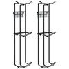 vidaXL Barrel Jump Cups 2 pcs Black Steel