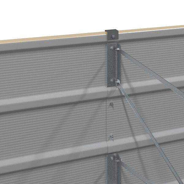 vidaXL Planter Ivory 600 x 80 x 45 cm Steel