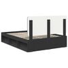 vidaXL Bed Frame with Headboard Black 140 x 200 cm Solid Pine Wood