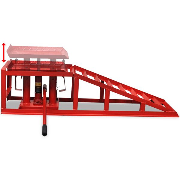 vidaXL Car Repair Ramps 2 pcs Red Steel