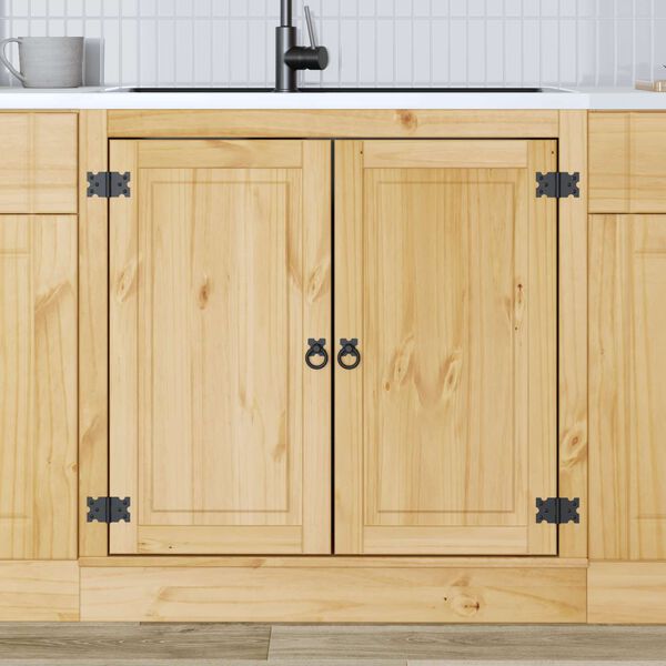 vidaXL Cabinet SKI Honey Brown 80 x 46 x 81.5 cm Solid Pine Wood