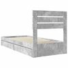vidaXL Storage Bed Concrete Grey 70 x 190 cm Engineered Wood