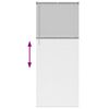 vidaXL Window Blind with Curtains Manual Silver Aluminium