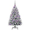 vidaXL Artificial Christmas Tree Green and White 120 cm PVC and Metal
