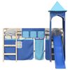 vidaXL Curtains for Loft Bed with Tower Blue Polyester
