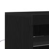 vidaXL LED Sideboard Black Oak 60.5 x 37 x 100 cm Engineered Wood