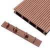 vidaXL Decking End Caps 10 pcs Brown Plastic