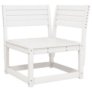 vidaXL Garden Sofa Corner White 73x73x78 cm Solid Wood Pine