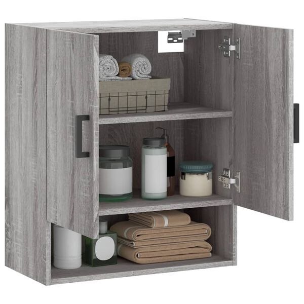 vidaXL Wall Cabinet Grey Sonoma 60x31x70 cm Engineered Wood