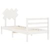 vidaXL Bed Frame without Mattress White 90x200 cm Solid Wood