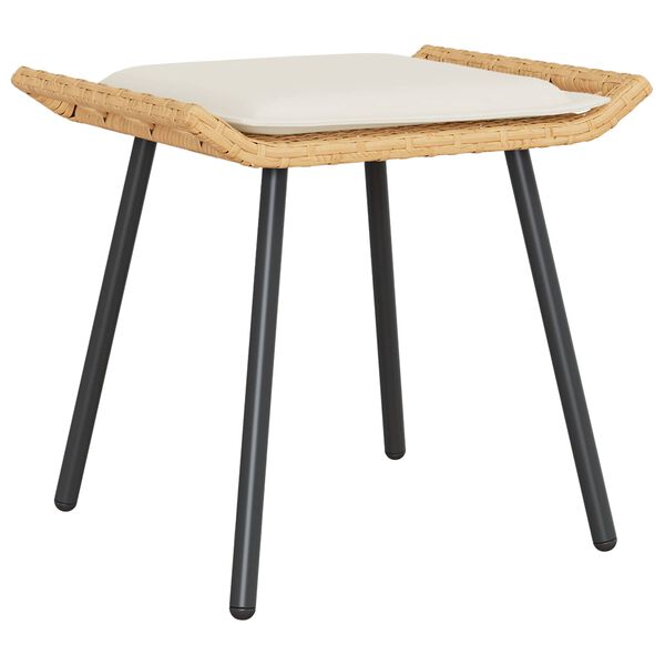 vidaXL Garden Sofa Set 4 pcs Beige Poly Rattan