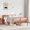 vidaXL Bed Frame with Headboard without Mattress Wax Brown 140x190 cm