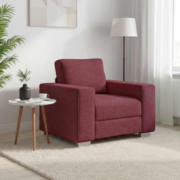 vidaXL Sofa Wine Red 100 x 77 x 82 cm Fabric