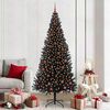 vidaXL Christmas Tree with 300 LEDs with Stand Black 210 cm PVC