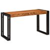 vidaXL Nesting Table 3 pcs Brown and Black Solid Acacia Wood and Metal