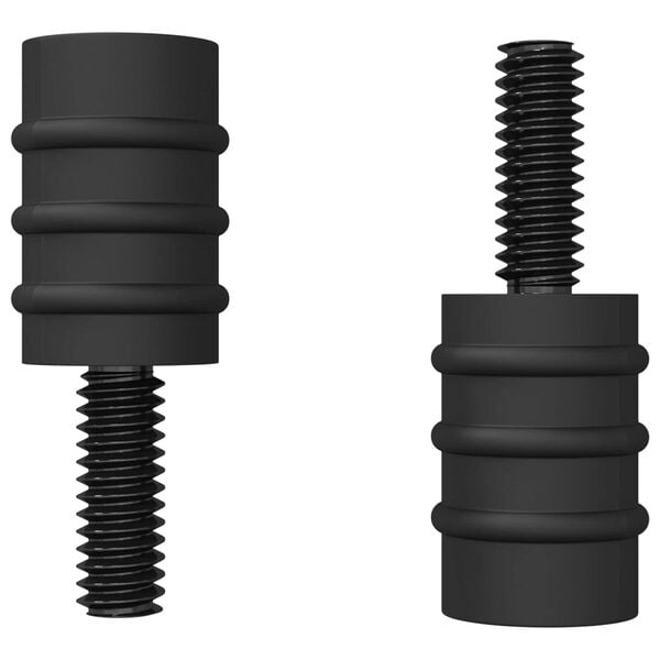 vidaXL Standoff Screw 4865 pcs Black M4 Rubber and Steel