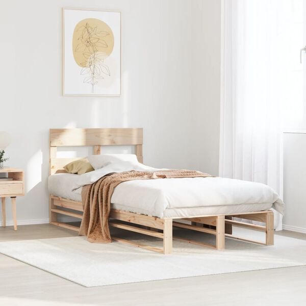 vidaXL Bed Frame without Mattress 90x190 cm Single Solid Wood Pine