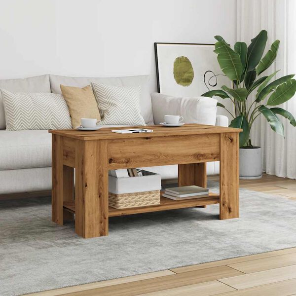 vidaXL Coffee Table Artisan Oak 101x49x52 cm Engineered Wood