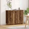 vidaXL LED Sideboard Old Wood 90 x 32 x 75 cm Engineered Wood