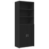 vidaXL Storage Cabinet Black 70x42.5x225 cm Engineered Wood