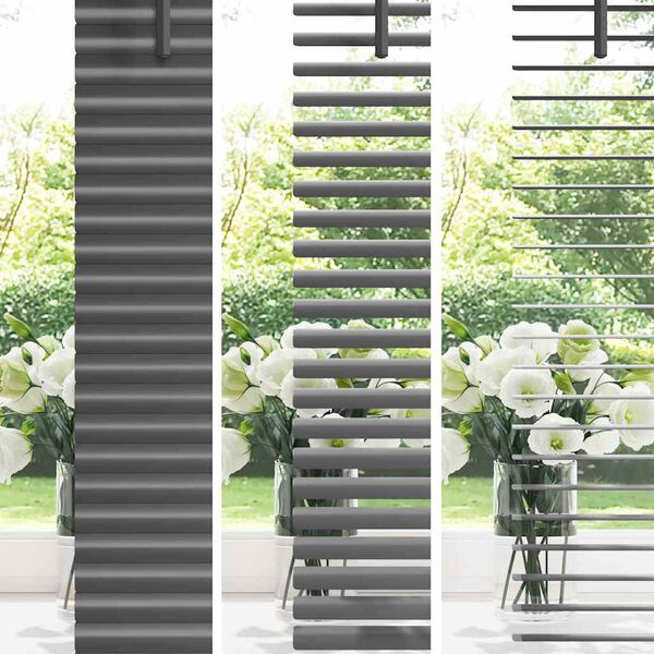 vidaXL Venetian Blinds Manual Dark Grey 220 x 160 cm Aluminium