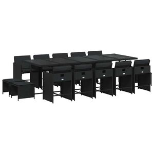 vidaXL Garden Dining Set | Black