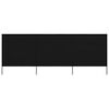 vidaXL 3-panel Wind Screen Fabric 400x160 cm Black