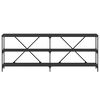 vidaXL Console Table Black 200x30x75 cm Engineered Wood and Iron