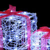 vidaXL Gift Box with 60 LEDs 3 pcs Cold white 20 x 20 x 20 cm Acrylic