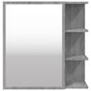 vidaXL Bathroom Mirror Cabinet Grey Sonoma 62.5x20.5x64 cm Engineered Wood