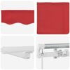 vidaXL Retractable Awning Manual Red 300 x 250 cm Fabric and Steel