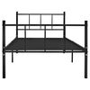 vidaXL Bed Frame without Mattress Black Metal 90x200 cm