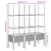 vidaXL Garden Planter with Trellis Black 120x40x142.5 cm PP