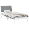 vidaXL Bed Frame with Headboard White 90 x 200 cm Solid Pine Wood