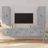 vidaXL 6 Piece TV Cabinet Set Concrete Grey Engineered Wood