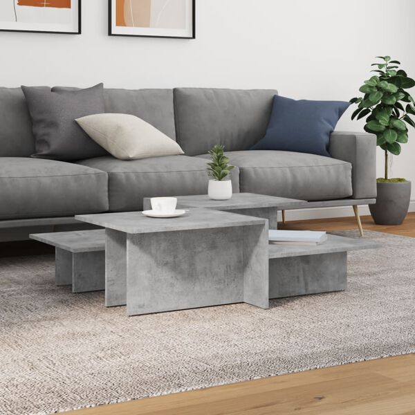 vidaXL Coffee Tables 2 pcs Concrete Grey Engineered Wood