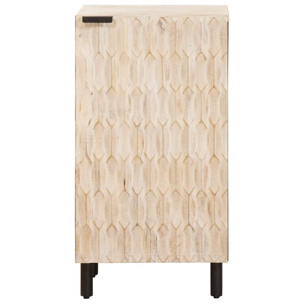 vidaXL Sideboard White Wash Finish 40 x 33 x 75 cm Solid Mango Wood