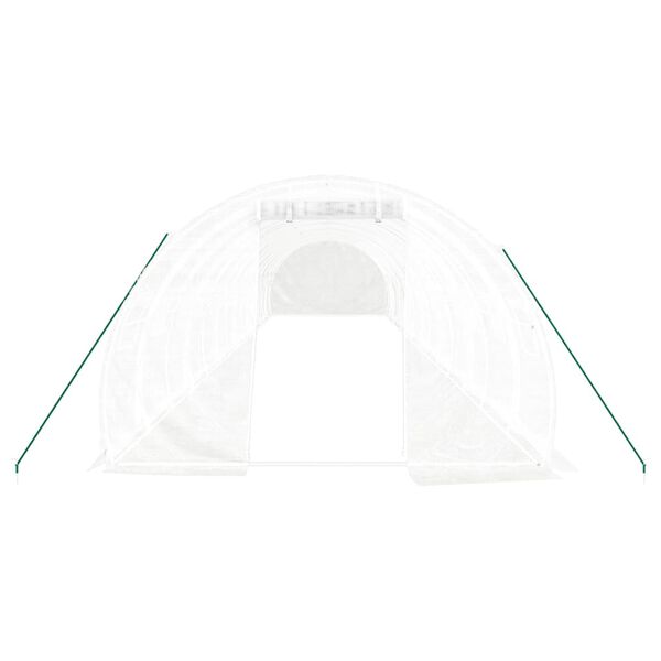 vidaXL Greenhouse with Steel Frame White 42 m&sup2; 14x3x2 m