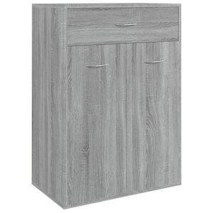 vidaXL Shoe Cabinet Grey Sonoma 60x35x84 cm Engineered Wood