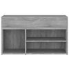 vidaXL Shoe Bench Grey Sonoma 80x30x45 cm Engineered Wood