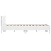 vidaXL Bed Frame with LED without Mattress White 120x190 cm Small Double