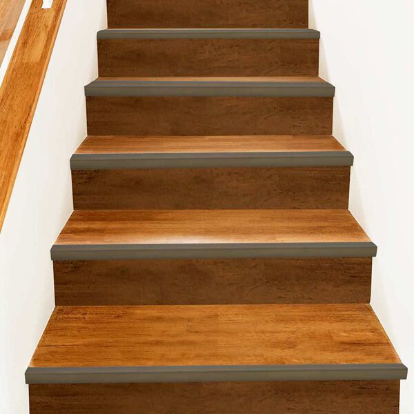 vidaXL Stair Nosings 30 pcs Brown 67 x 3 x 2 cm Aluminium