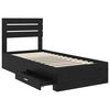 vidaXL Bed Frame with Drawer with Headboard Manual Engineered Wood