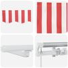 vidaXL Retractable Awning Red and White 500 x 350 cm Fabric and Steel