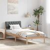 vidaXL Bed frame Brown and dark grey 80 x 200 cm Solid pine wood