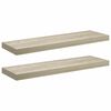 vidaXL Floating Wall Shelves 2 pcs Oak 80x23.5x3.8 cm MDF