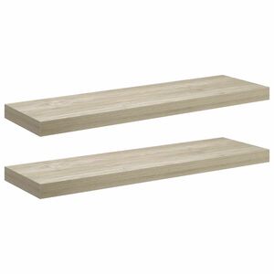 vidaXL Floating Wall Shelves 2 pcs Oak 80x23.5x3.8 cm MDF